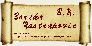 Borika Maštrapović vizit kartica